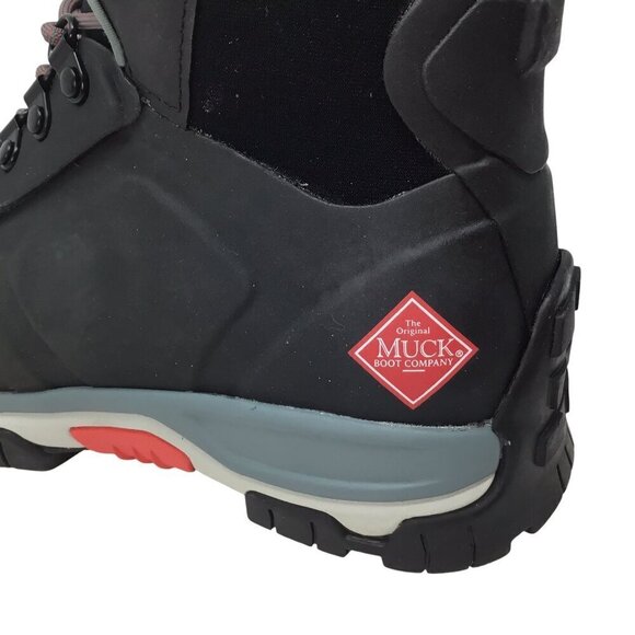 Apex Muck Boot NIB Lace Up 7 Black Pink Waterproof Neoprene Insulated AXWL-000 - Picture 7 of 12